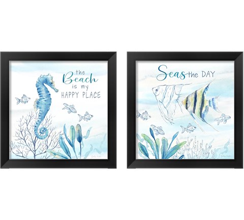 Great Blue Sea 2 Piece Framed Art Print Set by Cynthia Coulter