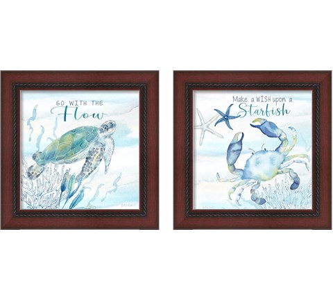 Great Blue Sea 2 Piece Framed Art Print Set by Cynthia Coulter