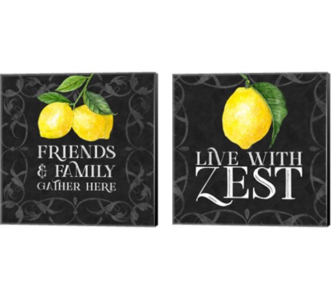 Live with Zest 2 Piece Canvas Print Set by Tara Reed