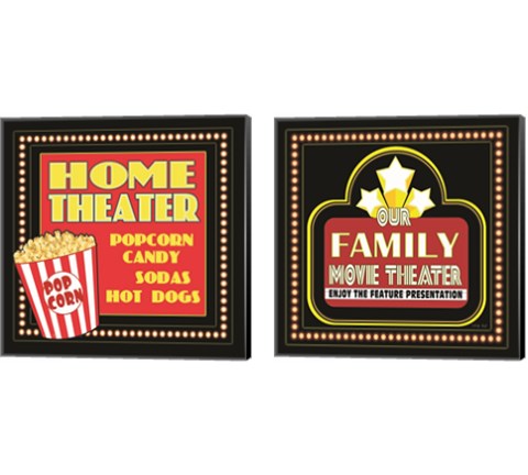 Movie Theater 2 Piece Canvas Print Set by Cindy Jacobs