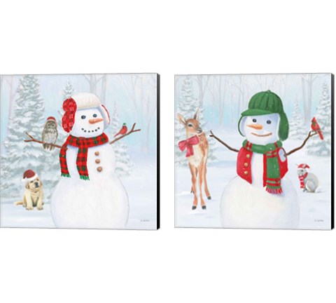 Dressed for Christmas 2 Piece Canvas Print Set by James Wiens