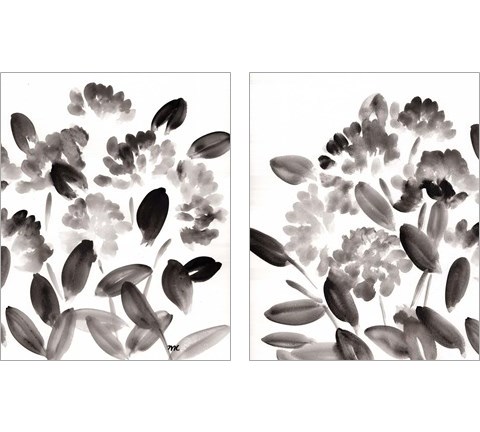 Simple Black Poppies 2 Piece Art Print Set by Marcy Chapman