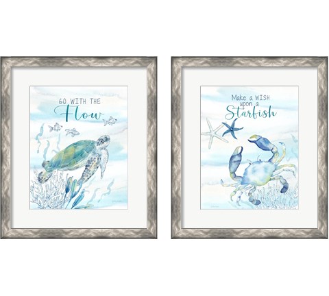 Great Blue Sea  2 Piece Framed Art Print Set by Cynthia Coulter
