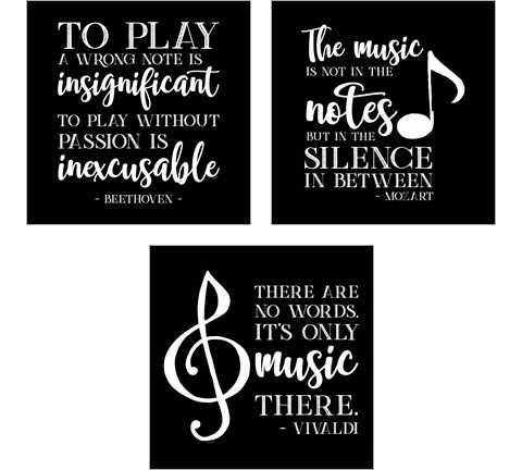 Moved by Music 3 Piece Art Print Set by Tara Reed