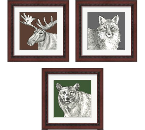 Watercolor Pencil Forest 3 Piece Framed Art Print Set by Kelsey Wilson