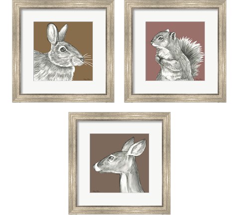 Watercolor Pencil Forest 3 Piece Framed Art Print Set by Kelsey Wilson