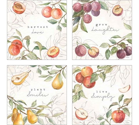 In the Orchard 4 Piece Art Print Set by Silvia Vassileva