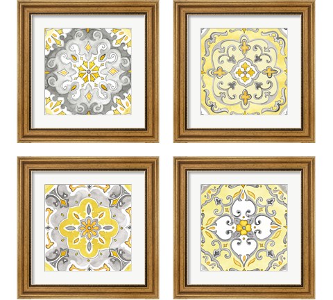Jewel Medallion 4 Piece Framed Art Print Set by Cynthia Coulter