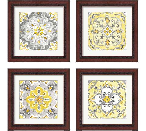 Jewel Medallion 4 Piece Framed Art Print Set by Cynthia Coulter
