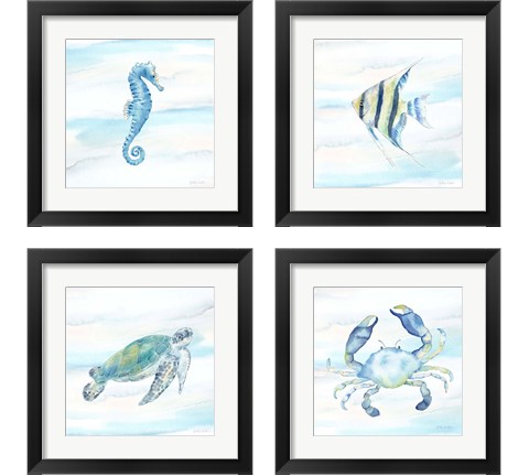 Great Blue Sea 4 Piece Framed Art Print Set by Cynthia Coulter