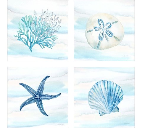 Great Blue Sea 4 Piece Art Print Set by Cynthia Coulter