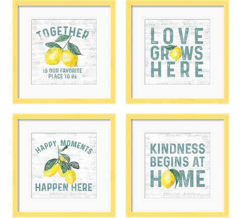 Happy Thoughts 4 Piece Framed Art Print Set by Tara Reed
