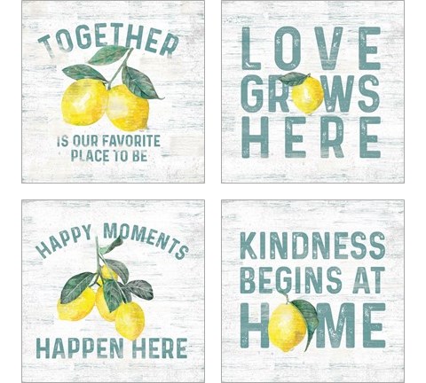 Happy Thoughts 4 Piece Art Print Set by Tara Reed