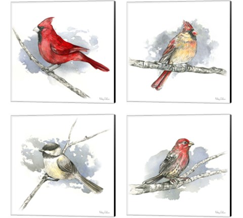 Birds & Branches 4 Piece Canvas Print Set by Kelsey Wilson