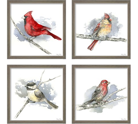 Birds & Branches 4 Piece Framed Art Print Set by Kelsey Wilson
