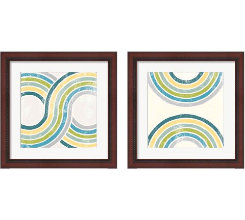 Over the Rainbow Green 2 Piece Framed Art Print Set by Moira Hershey