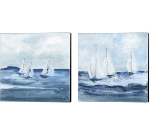 Sailboats  2 Piece Canvas Print Set by Chris Paschke
