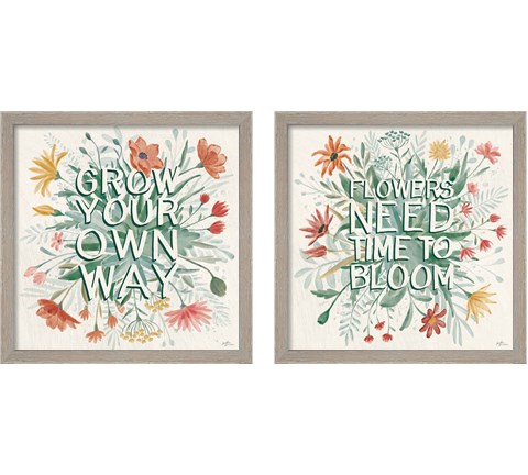 Wildflower Vibes 2 Piece Framed Art Print Set by Janelle Penner