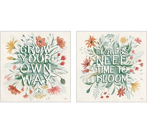 Wildflower Vibes 2 Piece Art Print Set by Janelle Penner