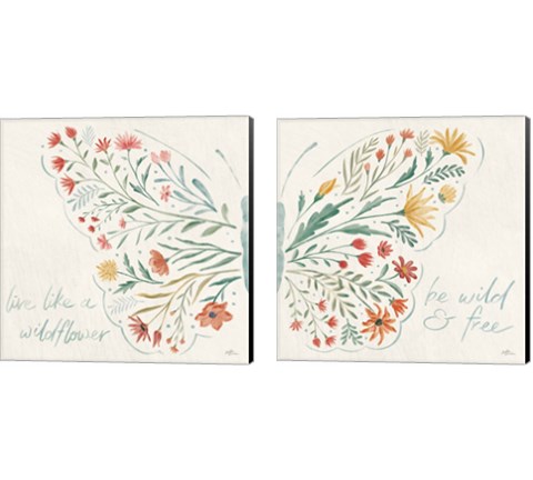 Wildflower Vibes 2 Piece Canvas Print Set by Janelle Penner