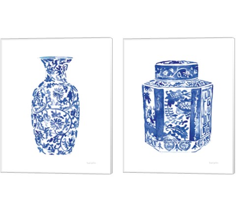 Chinoiserie Vase 2 Piece Canvas Print Set by Mercedes Lopez Charro