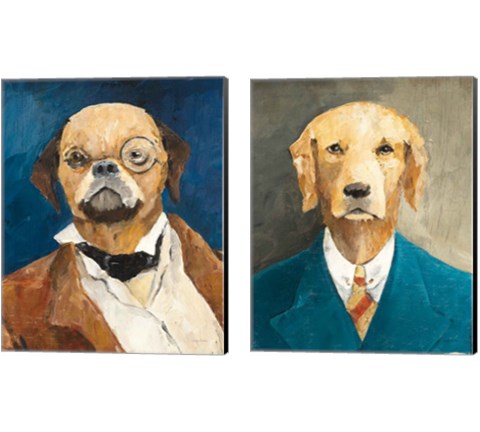 Whimsical Dog 2 Piece Canvas Print Set by Avery Tillmon