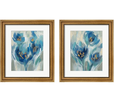 Blue Fairy Tale Floral 2 Piece Framed Art Print Set by Silvia Vassileva