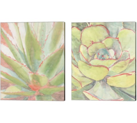 Succulent Bloom 2 Piece Canvas Print Set by Stellar Design Studio