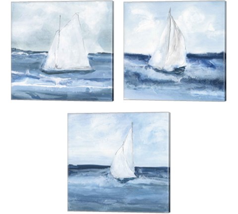 Sailboats  3 Piece Canvas Print Set by Chris Paschke