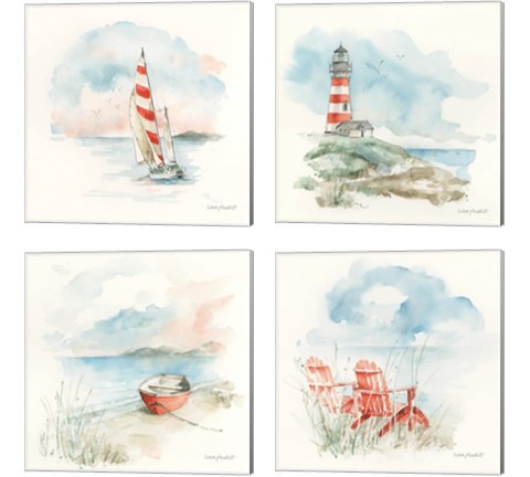 Seaside Journey 4 Piece Canvas Print Set by Lisa Audit