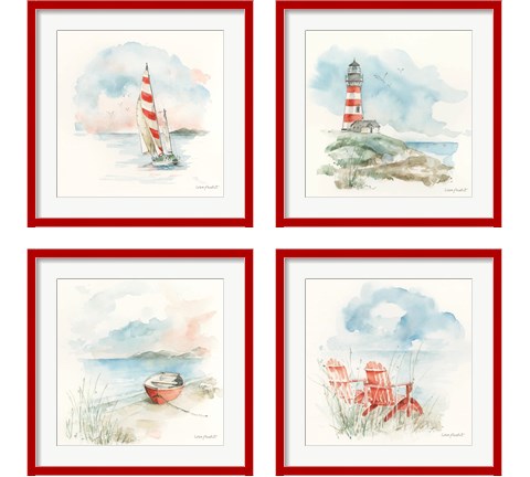 Seaside Journey 4 Piece Framed Art Print Set by Lisa Audit