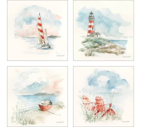Seaside Journey 4 Piece Art Print Set by Lisa Audit