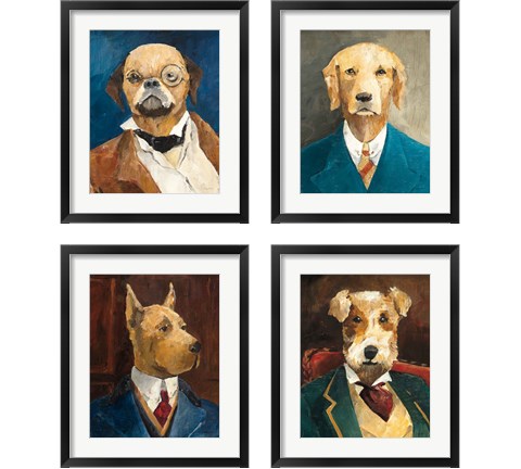 Whimsical Dog 4 Piece Framed Art Print Set by Avery Tillmon