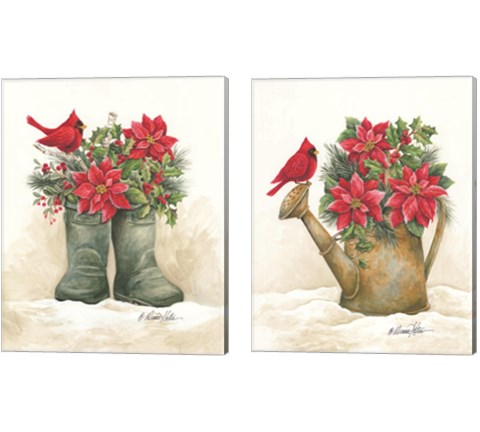 Christmas LodgeSeries 2 Piece Canvas Print Set by Diane Kater