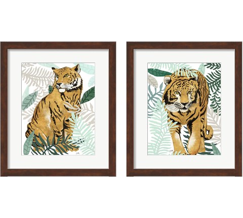Jungle Tiger  2 Piece Framed Art Print Set by Elizabeth Medley