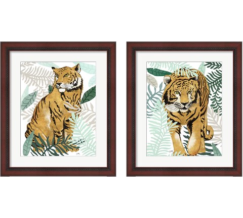 Jungle Tiger  2 Piece Framed Art Print Set by Elizabeth Medley