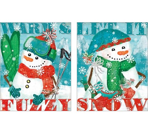 Snowy Fun 2 Piece Art Print Set by Veronique Charron