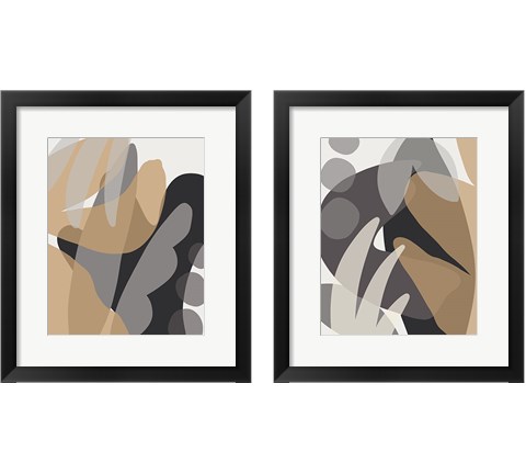 Neutral Abstract 2 Piece Framed Art Print Set by Kyra Brown