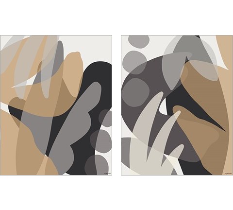 Neutral Abstract 2 Piece Art Print Set by Kyra Brown