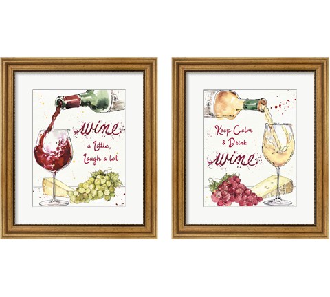 Oaked and Aged  2 Piece Framed Art Print Set by Anne Tavoletti