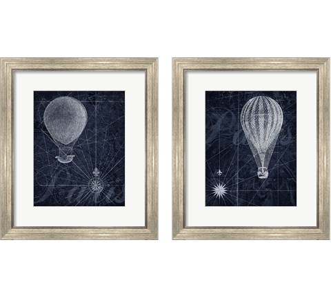 Hot Air over Paris 2 Piece Framed Art Print Set by Art Roberts