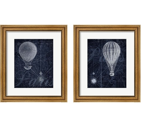 Hot Air over Paris 2 Piece Framed Art Print Set by Art Roberts