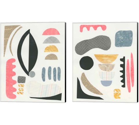 Mixed Shapes 2 Piece Canvas Print Set by Courtney Prahl