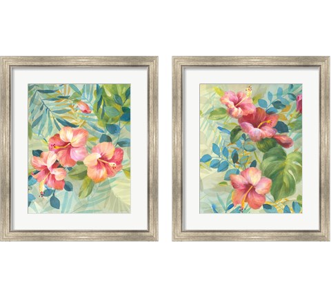 Hibiscus Garden 2 Piece Framed Art Print Set by Danhui Nai