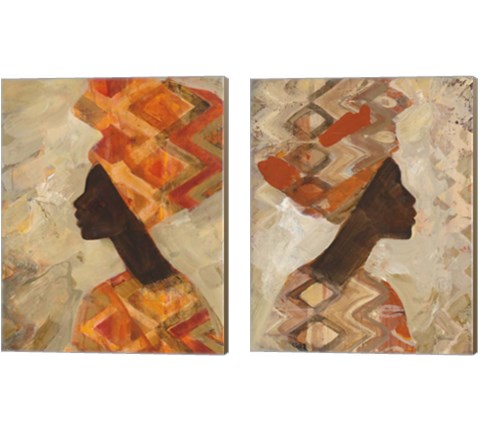 African Beauty 2 Piece Canvas Print Set by Albena Hristova
