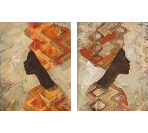 African Beauty 2 Piece Art Print Set by Albena Hristova