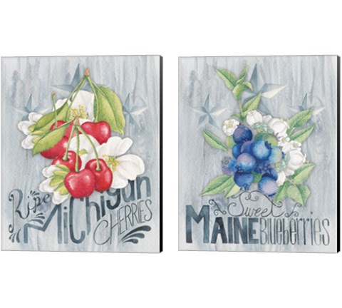 American Berries 2 Piece Canvas Print Set by Wild Apple Portfolio