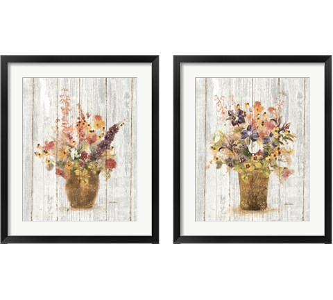 Wild Flowers in Vase 2 Piece Framed Art Print Set by Cheri Blum