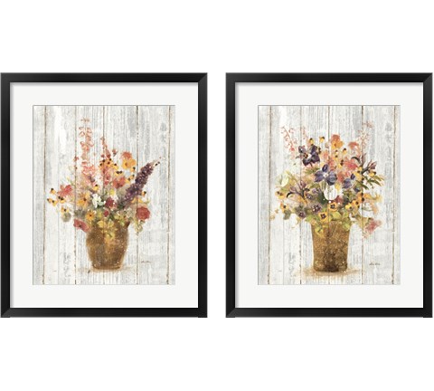 Wild Flowers in Vase 2 Piece Framed Art Print Set by Cheri Blum
