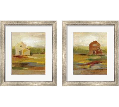 Hillside Barn 2 Piece Framed Art Print Set by Silvia Vassileva